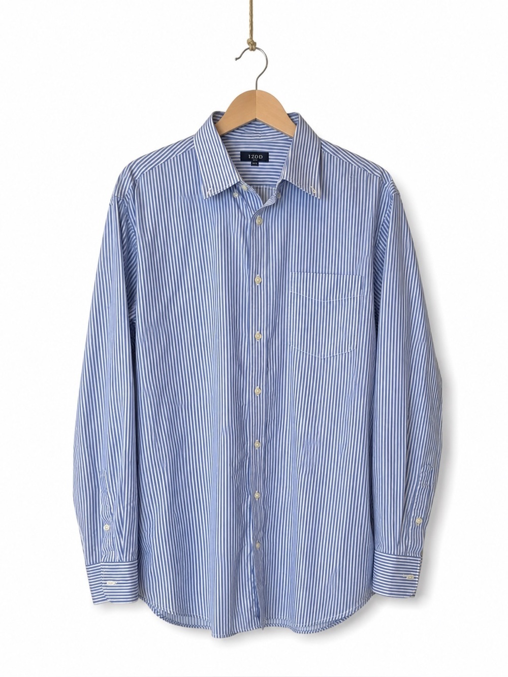 1901 Men's Stripe Button Down Shirt Size 16 34/35